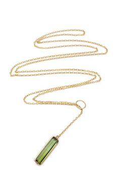 The green is definitely colour of any season and can be worn with anything. We are happy to present one of our favourites - slim and sexy Tourmaline Lariat Necklace.  Necklace is made in 18K yellow gold and hand selected gemstones from all over the world. #greennecklace #necklace #pendantnecklace Luxury Emerald Rectangular Pendant Necklace, Luxury Tsavorite Necklace, Luxury Tourmaline Dangle Jewelry, Green Lariat Jewelry With Adjustable Chain, Green Lariat Necklace For Gift, Elegant Green Tourmaline Necklace, Elegant Green Tourmaline Necklaces, Elegant Green Lariat Necklace As Gift, Green Lariat Necklace For Gifting