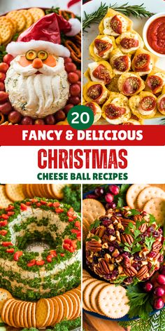 Looking for an easy and festive appetizer? These 20 cheese ball recipes bring together savory, creamy flavors with a variety of toppings. Save this pin to try the best cheese balls for your next holiday spread or party! Cheese And Crackers Christmas, Party Cheese Ball Recipes, Best Appetizer To Bring To A Party, Festive Christmas Cheese Ball, Christmas Wreath Cheese Ball, Gouda Cheese Ball Recipes, Pesto Cheese Ball, Christmas Themed Cheese Ball, Christmas Cheese Log Recipes