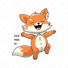 Fox Lover, Sticker Png, Animal Svg, Art Svg, About Me Questions, Customise T Shirt, Childrens Illustrations, Silhouette Studio, Adobe Illustrator