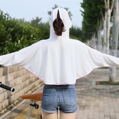 Sun-proof Jackets Zipper Hooded Summer Outerwear High-quality Korean Style Candy Colors Long Sleeve Female Lady All-match Coats [23y 8m 1d] Summer Outerwear, Long Sleeve Bathing Suit, Chiffon Kaftan, Backless Swimsuit, Club Party Dresses, Floral One Piece Swimsuit, Vintage Swimsuits, Knitted Bodycon Dress, Summer Swim Suits