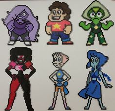 the pixel art is made to look like cartoon characters