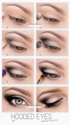 good mackup new year Make Up Mata, Hooded Eye Makeup Tutorial, Trendy Eyeshadow, Easy Makeup Tutorial, Hooded Eye Makeup, Eye Makeup Steps, Trendy Makeup