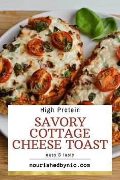 Savory Cottage Cheese Toast Cottage Cheese Protein Meals, Meals Using Cottage Cheese, Lunches With Cottage Cheese, Cottage Cheese Sourdough Toast, Low Carb High Protein Meals Vegetarian, Savory Cottage Cheese Toast, Cottage Cheese Sandwich Recipes, Healthy Cottage Cheese Recipes Snacks