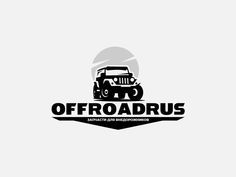 the offroadruss logo is shown in black and white on a gray background