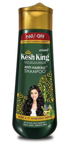 Kesh King Ayurveda Aloe Vera Herbal Shampoo Anti-Hair fall - 340 ML Free Shipping Brand Kesh King Item Form Foam Hair Type All Scent Herbal Age Range (Description) Adult Product Benefits Softening,Smoothening,Shiny,Volume,Nourishing Liquid Volume 340 Millilitres Recommended Uses For Product Hair Fall control, Dandruff Control Item Weight 309 Grams Item Dimensions LxWxH 44 x 78 x 222 Millimeters About this item Quantity: 340ml; Item Form: Foam Upto 80 percent less hairfall; Silky, shiny, smooth h Hair Medicine, Ayurvedic Shampoo, Anti Hair Fall Shampoo, Scalp Problems, Anti Hair Fall, Ayurvedic Hair, Reduce Hair Fall, Brown Spots On Face, Home Remedies For Hair