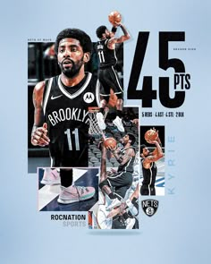 a collage of the brooklyn nets'player and his name is brooklyn nets basketball