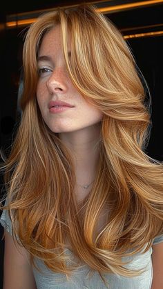 25 Stunning Strawberry Blonde Hair Styles to Try Strawberry Blonde With Root Smudge, Curtain Bangs Strawberry Blonde Hair, Curtain Bangs Long Hair Red, Curtain Bangs Long Hair Redhead, Ginger Hair With Curtain Bangs, Blake Lively Strawberry Blonde Hair, Strawberry Blonde Wolf Cut, Strawberry Blonde Curtain Bangs, Starberry Blonde Hair