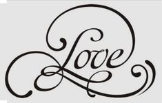 the word love written in cursive writing