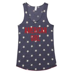 American Girl Tank Star Tank Top Tank Top with Stars 4th of Designer Activewear, Tanktop Girl, Cute Stars, Tank Girl, Solid & Striped, Alternative Outfits, Ulla Johnson, Racerback Tank Top, Racerback Tank