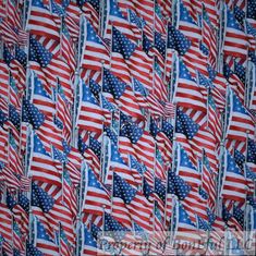 an american flag pattern is shown in red, white and blue on a fabric background