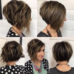 Graduated haircut Stacked Bob Hairstyles, Hair Color Highlights, Curly Bob Hairstyles, Long Bob, Hair Pictures, Short Bob Hairstyles, Great Hair