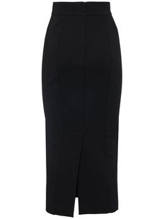 Find DOLCE & GABBANA Stretch Jersey Midi Pencil Skirt on Editorialist. Concealed back zip closure. Center back split at hem. Logo details. Model is wearing a size40 Luxury Black Pencil Skirt For Evening, Modern Black Midi Pencil Skirt, Luxury Black Pencil Skirt, Luxury Black Pencil Maxi Skirt, Black Sleek Midi-length Pencil Skirt, Tight Pencil Skirt, Pencil Skirt Work, Midi Pencil Skirt, Pencil Skirt Outfits