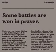 an article in the paper that says some battles are won in prayer, and there is no image to describe