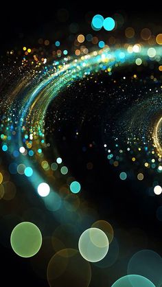 an abstract background with circles and lights