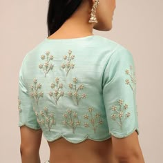 Zardosi Work Blouse, Embroidered Blouses, Maggam Blouse, Boutique Blouse, Blouse Works, Saree Ideas, Zardosi Work