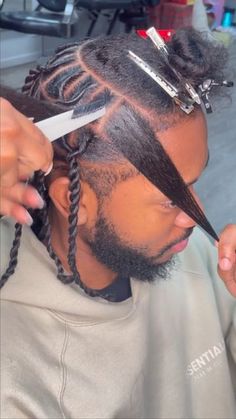 Lock Twist Hairstyles Men, Twists For Men Black, Triangle Part 2 Strand Twist Men, Black Mens Twists Hairstyles, Twisted Hairstyles For Men, How To Two Strand Twist Natural Hair Men, Guys Twist Hairstyle, Two Strand Twist Parting Pattern, Mens Flat Twist Hairstyle