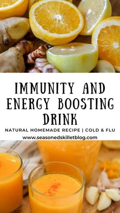 Immunity and Energy Boosting Drink Best Morning Drink, Energy Boosting Drinks, Immune Boosting Recipes, Morning Detox Drink, Immunity Drink, Energy Boosting Smoothies, The Smoothie Diet 21 Day, Smoothie Diet 21 Day