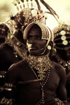 an african man in traditional costume art print