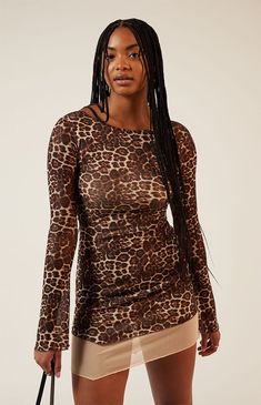 Make a statement in the Leopard Back Plunge Mini Dress from LA Hearts. Featuring a bold leopard print and stretch mesh fabric, this dress is designed with long sleeves, a round neckline, and a dramatic low plunge back, all tailored into a sleek bodycon fit for a striking silhouette.Leopard printStretch mesh fabricLong sleevesRound necklineLow plunge backBodycon fit95% polyester, 5% spandexHand washModel is wearing a size smallModel measurements: 5’11” height, 35” bust, 26” waist, 38” hips LA Hearts Womens Leopard Back Plunge Mini Dress - Leopard Animal Print size Small Plunge Mini Dress, Dress Leopard, The Leopard, Leopard Animal, Mesh Fabric, Pacsun, Round Neckline, Leopard Print, Animal Print