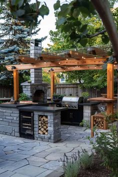 sleek Backyard Kitchen Barbecue Pit Backyard, Patio Barbecue Area Grill Station, Small Yard Landscaping, Cozy Patio, Backyard Kitchen, Backyard Entertaining, Backyard Barbecue, Backyard Living