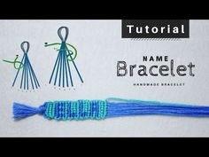 an image of the name bracelet and instructions to make it in crocheted yarn