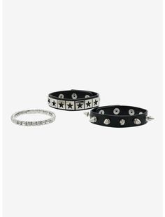 Social Collision Bling Cuff Bracelet Set | Hot Topic Hot Topic Bracelets, Guy Jewelry, Social Collision, Silly Guy, Punk Princess, A Punk, Xmas List, Hot Topic, Bracelet Set