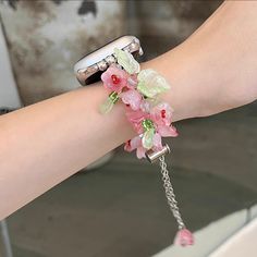 These beautiful flower theme watch bands are interchangeable to match with your outfits and are easily adjustable to suit your wrist.  Every band is handmade and will be carefully checked and packaged to ensure they will be shipped to you safely in beautiful gift boxes 🎁. Designed to fit all Apple iWatch Series, including SE, 10, 9, 8, 7, 6, 5, 4, 3, 2, 1, Ultra, and Ultra 2. ❤️Thank you for supporting my small business!❤️ Beaded Watches, Flower Theme, Floral Bracelet, Gift For Woman, Beautiful Gift Boxes, Beautiful Flower, Beaded Flowers, Watch Strap, Gift Boxes