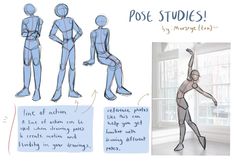 an image of some people doing different poses in various stages of movement and postures