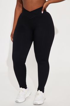 Available In Black, Fuchsia, And Plum. Active Leggings Cross Front Seamless Ribbed Full Length Pair With "Namaste Seamless Active Top" 92% Nylon 8% Elastane Imported | Namaste Seamless Active Leggings in Black size Large by Fashion Nova Search By Photo, Active Top, Active Leggings, Jeans Jumpsuit, Matching Dresses, Namaste, Black Leggings, Fashion Nova, Black Fashion