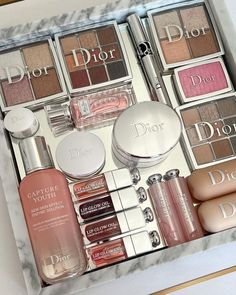 the dior makeup collection is displayed in its box