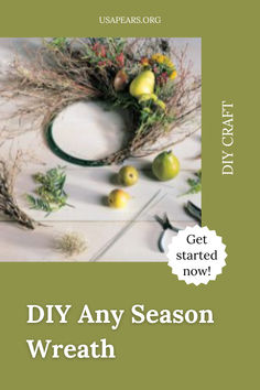 the cover of diy any season wreath