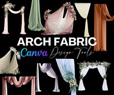 the arch fabric can be used for wedding decor