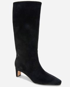 Black Boot Pulls, Skirts And Dresses, Black Boots Tall, Tall Boot, And Dresses, Black 7, Tall Boots, Suede Boots, Black Suede