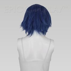 Aphrodite Shadow Blue Long Bang Layered Short Wig The Aphrodite style is an asymmetrical short wig with a layered back and slightly longer bangs designed to frame and flatter the sides of the face. With its heavily layered back, this wig can be styled as smooth or as spiked as you'd like. Shaggy styles are as simple as running your fingers through the layers and adding just a touch of hairspray. This Shadow Blue long bang layered short wig features a coin-shaped skintop at its crown, making it e Aphrodite Style, Longer Bangs, Long Layers With Bangs, Crown Making, Which Character Are You, Layered Short, Blue Wig, Epic Cosplay, Female Head