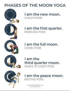 the phases of yoga for children to learn in their own house, and how they use them