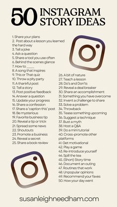 the 50 instagramm story ideas list