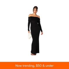 in stock Chic Solid Color Long Maxi Dress, Solid Long Maxi Dress For Party, Fall Floor-length Maxi Dress, Fall Off-shoulder Evening Maxi Dress, Fall Evening Off-shoulder Maxi Dress, Fall Off-shoulder Maxi Dress For Evening, Spring Backless Maxi Dress For Night Out, Chic Full Length Maxi Dress For Fall, Spring Lace Maxi Dress For Night Out