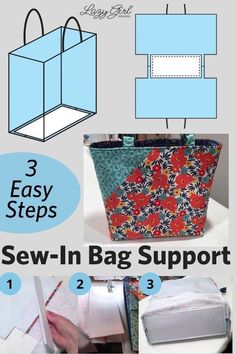 the instructions to make an easy sewing bag