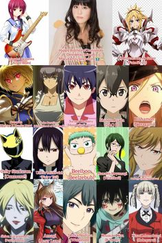 many different anime characters are shown in this image, with the caption above them