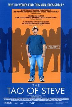 a movie poster for the tao of steve with a man standing in front of his shadow