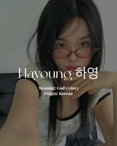 #aesthetic #girlname #korean #hayoung Korean Girl Names, Korean Name Meaning, Japanese Female Names, Korean Girls Names, Japanese Names And Meanings