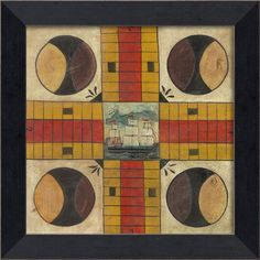 Spicher & Company MI Parcheesi Game Board 47057 Wooden Games, Primitive Crafts, Game Pieces, Sign Art