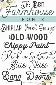 the best farm house fonts