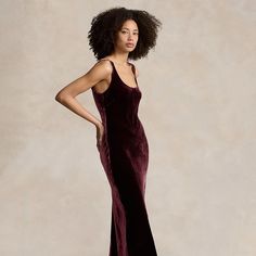 Slim-fitting through the bodice with a slight flare at the skirt silk-blend velvet creates the fluid drape of this scoopneck tank dress. 2024 Clothes, Holiday Party Dress, Skirt Silk, Wimbledon Fashion, Bday Shoot, Women Ralph Lauren, Fashion Goals, Wedding Fall, Digital Closet