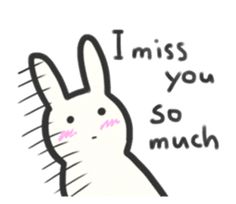 i miss you so much with an image of a rabbit