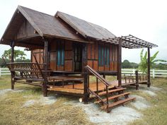 Reka Bentuk Rumah Kecil, Bamboo Architecture, Simple House Design, Cabin House Plans, Minimal House Design