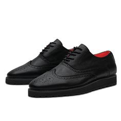 Leather Sneaker Business Lace-up Dress Shoes With Red Sole, Black Leather Sole Lace-up Shoes For Business Casual, Black Lace-up Dress Shoes With Textured Sole, Black Leather Lace-up Shoes With Contrast Sole, Black Calf Leather Oxfords For Derby, Black Cap Toe Lace-up Shoes For Office, Black Lace-up Dress Shoes For Business Casual, Modern Black Wingtip Lace-up Shoes, Black Low-top Oxford Lace-up Shoes