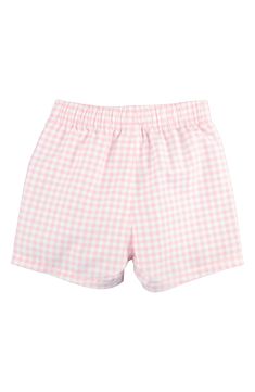 A gingham pattern splashes color and fun on quick-drying board shorts with enhanced UV protection to extend your young swimmer's comfort in the sun. Lace-up closure Mesh liner UPF 50+ sun protection 100% polyester Machine wash, line dry Imported Cute Outfit Combos, Outfit Combos, Gingham Pattern, Cute Shorts, Cute Outfit, Board Shorts, Upf 50, Sun Protection, Gingham