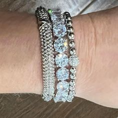 Description 40 Carats Of Mega Bling Hand Set, Wrist Wow! 7” + 2” Questions? Leave A Comment Below! Park Lane Jewelry, Park Lane, White Silver, Womens Jewelry Bracelets, Women Jewelry, Bracelet, Silver, Women Shopping, White