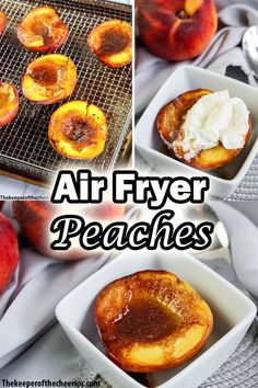 an image of air fryer peaches on the grill